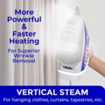 Mueller Professional Grade Steam Iron, Retractable Cord for Easy Storage, Shot of Steam/Vertical Shot, 8 Ft Cord, 3 Way Auto Shut Off, Self Clean