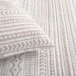 Lush Decor, Taupe & White Hygge Geo 3 Piece Quilt Set, Full/Queen