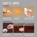 Katzco Total Furniture Repair Kit – Set of 34 – Resin Repair Wood Filler, Brushes, Markers with Plastic Scraper – for Stains, Scratches, Wood Floors, Tables, Desks, Carpenters, Bedposts