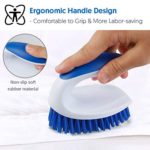 EXEGO Scrub Brushes Set Flexible Stiff Bristles & Comfort Grip for Household Cleaning,Heavy Duty Cleaning Brush Bathroom Shower Scrubbing Brush for Cleaning Shower,Floor,Tub,Tile,Kitchen-2 Pack