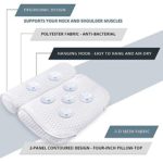AmazeFan Bath Pillow, Bathtub Spa Pillow with 4D Air Mesh Technology and 7 Suction Cups, Helps Support Head, Back, Shoulder and Neck, Fits All Bathtub, Hot Tub and Home Spa