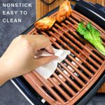 Korea Grill Indoor Removable – Electric Smokeless BBQ Griddle with Recipes, Adjustable Thermostat, 16″ x 11″ Large Nonstick Cooking Surfaces with Oil Drip Tray, Copper Tabletop Grills