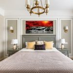 Canvas Wall Art 1 Panel Framed Prints Art Red Waterfall Wall Art Decor Landscape Picture Print on Canvas Modern Large Artwork Ready to Hang for Living Room Bedroom Wall Decoration 20x40inch