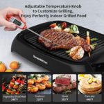 Smokeless Electric Grill, 1000W BBQ Grill with Non-Stick Surface and Oil Drip Pan for Healthier Grilling, 240?-455? Temperature Control Indoor Grill to Cook Delicious Meat, Seafood, Steak, Pancake