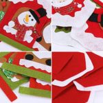 Intsun Christmas Decorations Dining Table Decorations 6 PCS Christmas House Knife and Fork Bags Fork Dust Covers for Christmas Decor Thanksgiving New Year Party Centerpiece Table Decorations