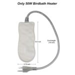 GESAIL Birdbath De-icer Heater for Outdoor, 50W Birdbath Heater for Bird Bath in Natural Color with Premium Cast Aluminum