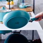 GreenLife Soft Grip 15 Piece Ceramic Non-Stick Induction Cookware Set, Turquoise