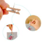 35 Pcs Multi-Function Wooden Clips Cork Board Push Pins, Clip Bulletin Boards Pushpin Artworks Tacks, Thumbtacks Crafts Paper Pin No Holes for CorkBoards, Photo,Wall,Map,Office School Organization