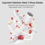 VANPOE Electric Mini Garlic Chopper,250ml Wireless Portable Onion Chopper, Mini Chopper Food Processor for Pepper Chili Vegetable Nuts Meat