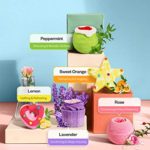 Anjou Bath Bombs Gift Set, 6pcs Natural Essential Oil Aroma Bubble Bath, Fizzy Spa for Moisturizing Skin, Organic Bath Bombs, Christmas & Birthday Gift Kit Ideas for Girls Women Moms Kids