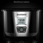 SHARDOR Drip Coffee Maker, 12 Cup Programmable Brew Coffee Machine 3.0, Automatic Start and Shut Off, Brew Strength Control, Warming Plate, Glass Carafe, 60oz, Black