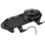 H HUKOER Electric Grill Indoor Hot Pot Multifunctional,Capacity for 2-12 People,for Household Dinner and Entertainment Party.Indoor Teppanyaki Grill/Shabu Shabu Pot with Divider – Separate Dual Temperature Contral,110V