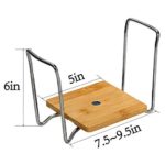 VECELO Plate Holders Organizer Adjustable Size Cabinet Dish Rack,for Kitchen,Dining,Parties,Buffet,Set of 2, Oak