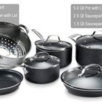 GRANITESTONE 10 Piece Nonstick Cookware Set, Scratch-Resistant, Granite-Coated, Dishwasher and Oven-Safe, PFOA-Free As Seen On TV