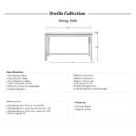 Lexicon Oreille 4-Piece Counter Height Dining Set, White