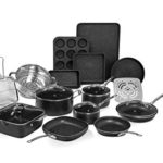 Granite Stone Pots and Pans Set, 20 Piece Complete Cookware + Bakeware Set with Ultra Nonstick 100% PFOA Free Coating–Includes Frying Pans, Saucepans, Stock Pots, Steamers, Cookie Sheets & Baking Pans