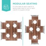 Best Choice Products 5-Piece 4ft Modern Wooden Kitchen Table Dining Set w/Metal Legs, 4 Chairs – Brown/Silver