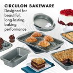 Circulon Nonstick Bakeware Set with Nonstick Bread Pan, Cookie Sheet, Baking Pans, Baking Sheet, Cake Pans and Muffin/Cupcake Pan – 10 Piece, Gray,47485