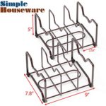 2 Pack – SimpleHouseware Kitchen Cabinet Pantry and Bakeware Organizer Rack Holder, Bronze