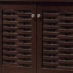 Baxton Studio Wholesale Interiors Winda Modern and Contemporary 3-Door Dark Brown Wooden Entryway Shoes Storage Cabinet