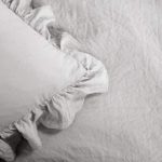 Lush Decor Light Gray Reyna Comforter Ruffled 3 Piece Set with Pillow Sham King Size Bedding