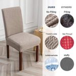 Genina Chair Covers for Dining Room Chair Covers Dining Chair Slipcovers Stretch Kitchen Parsons Chair Covers (Khaki, 4 PCS)