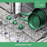 Kitchen Cookware Set, 11 Piece Pots and Pans Set for Cooking Nonstick, Dishwasher Safe Cooking Utensils Set by Chef’s Star (Green)