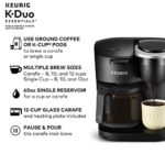 Keurig K-Duo Essentials Coffee Maker, with Single Serve K-Cup Pod and 12 Cup Carafe Brewer, Black