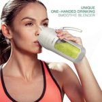 GREECHO Portable Blender, One-handed Drinking Mini Blender for Shakes and Smoothies, 12 oz Personal Blender with Rechargeable USB, Made with BPA-Free Material Portable Juicer, Elegant Matte White