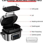 10-in-1 6.5-qt. Air Fryer, Roast, Bake, Dehydrate, Indoor Smokeless Electric Grill