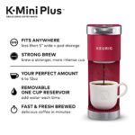 Keurig K-Mini Plus Maker Single Serve K-Cup Pod Coffee Brewer, Comes with 6 to 12 Oz. Brew Size, Storage, and Travel Mug Friendly, Cardinal Red