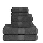 6 Piece Towel Set 100% Ring Spun Cotton, 2 Bath Towels 27×54, 2 Hand Towels 16×28 and 2 Washcloths 12×12 – Ultra Soft Highly Absorbent Machine Washable Hotel Spa Quality – Shower Quick Dry Towel Sets