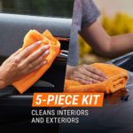 Armor All Car Wash and Interior Cleaner Kit (5 Items) – Includes Towel, Tire Foam, Glass, Protectant and Cleaning Spray, 19451