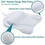 BEISHIDA Bath Pillow, Luxury Bathtub Pillow Spa Bath Pillows for Tub Neck Shoulder Back Support, 4D Air Mesh and 6 Strong Suction Cups – Fits All Bathtub, Hot Tub, Jacuzzi Home Spa for Men Women