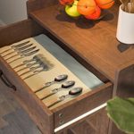 Mecor Kitchen Sideboard Buffet Cabinet, Mid-Century Dining Storage Sever Storage Cupboard Console Table w/Drawer and Adjustable Shelf for Kitchen, Hallway, Living Room