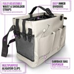 FifthStart Wearable Cleaning Caddy with Handle Caddy Organizer for Cleaning Supplies with Shoulder and Waist Straps, Six Inner and Four Outer Pockets: Caddy Size 11.4 x 10 x 6 inches