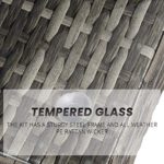 HCWORLD 5 Pieces Patio Furniture Set, Outdoor Rattan Sectional Sofa Conversation Set with Cushions and Tea Table (Grey) (1)