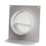 Vent Systems 5″ inch Air Vent Duct Connector Flange Straight Ventilation Pipe Plastic Ducting Connector Plate for Cooling Heating Ventilation System HVAC 5″ inch with Valve