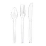Party Bargains Disposable Cutlery set, Color: Clear, Count: 360 Pcs (SAPPHIRE)