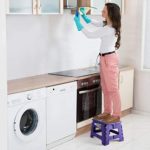 ACSTEP Acko Folding Step Stool Portable Collapsible Plastic Step Stool,9 inch Foldable Step Stool for Kids,Non Slip Folding Stools for Kitchen Bathroom Bedroom (Purple)