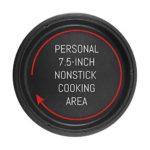 Elite Gourmet Personal Nonstick Stir Fry Griddle Pan Non-stick Electric Skillet with Tempered Glass Vented Lid, 8.5″, Red