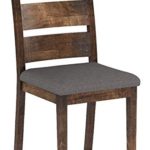 Alston Ladderback Dining Side Chairs Knotty Nutmeg and Grey (Set of 2)