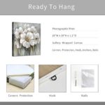 Wall Art Botanical Pictures Painting: White Lily Bouquet of Flowers Picture Floral Artwork on Wrapped Canvas for Walls (28″ W x 28″ H,Multi-Sized)