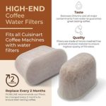 (12 Pack) Compatible Cuisinart Charcoal Replacment Water Filters by Pureline- Universal Fit for Cuisinart Coffee Machines and Most Cuisinart Brewers.