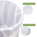 Extra Large Brew Bags Reusable, 3 Pack 26″x22″ Fine Mesh Strainer Bag for Home Brewing Hops Grains Fruit Cider Apple Grape Wine Beer Making Press Drawstring Straining Brew in a Bag