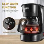 Gevi 4 Cups Small Coffee Maker, Compact Coffee Machine with Reusable Filter, Warming Plate and Coffee Pot for Home and Office