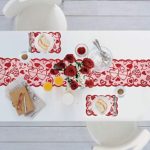 Beeager 5 Pack Valentines Day Decorations Sets – Valentines Day Table Runner (13 x 72 Inch) and Placemats(8 x 12 inches) -Valentines Day Decor for Home Wedding Anniversary Party