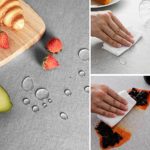 Line Table Cover Heavy Weight Lace Trim Tablecloth Waterproof Wrinkle Stain Resistant Spill Oil Proof Table Cloths for Kitchen Dinning Table Top Decoration Rectangle 55 x 102 Inch Grey