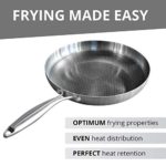 Stainless Steel and Aluminum Core Nontoxic Hexclad Cookware Frying Pan