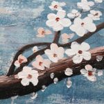 amatop 3 Piece Wall Art Hand-Painted Framed Flower Oil Painting On Canvas Gallery Wrapped Modern Floral Artwork for Living Room Bedroom Décor Teal Blue Lake Ready to Hang 12″x16″x3 Panel